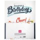 Пакет подарочный (1 штука) 18х10х23 см (M), 'Happy Birthday', ассорти, глиттер, фольга, ЗОЛОТАЯ СКАЗКА, 700806