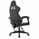 Кресло компьютерное BRABIX 'Shooter GM-123', 2 подушки, экокожа, черное/красное, 533190