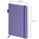 Блокнот А5 135x212 мм BRAUBERG 'Edge', под кожу, резинка, держатель, 80 л., клетка, сиреневый, 117150