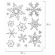 Наклейка для окон, 64 СНЕЖИНКИ, КОМПЛЕКТ 4 шт., 30х38 см, глиттер, серебро, ЗОЛОТАЯ СКАЗКА, 592571
