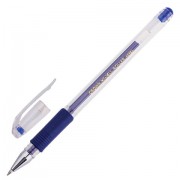 Ручка гелевая CROWN 'Hi-Jell Grip', СИНЯЯ, узел 0,5 мм, линия письма 0,35 мм, HJR-500R
