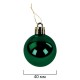 Шары ёлочные 30 шт., 4 см, 'Solid Color', пластик, ЗЕЛЕНЫЕ, глянец, ЗОЛОТАЯ СКАЗКА, 592500