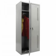 Шкаф металлический для одежды ПРАКТИК 'LS-21-80', двухсекционный, 1830х813х500 мм, 35 кг