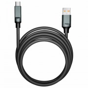 Кабель BOLD USB -TypeC 1 м 3А, SMARTBUY толстый, для быстрой зарядки и передачи данных, черный 18102, 3112BOLD-BLACK