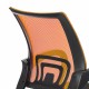 Кресло BRABIX 'Fly MG-396', с подлокотниками, сетка, оранжевое/черное, 532084