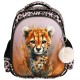 Ранец BRAUBERG STABLE, 2 отделения, с брелком, 'Curious leopard', 36х28х16 см, 274387