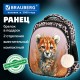 Ранец BRAUBERG STABLE, 2 отделения, с брелоком, 'Любопытный леопард', 36х28х16 см, 274387