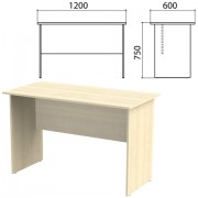 Стол письменный 'Канц', 1200х600х750 мм, цвет дуб молочный (КОМПЛЕКТ)