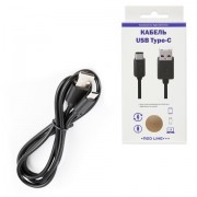 Кабель USB 2.0 AM – TypeC, 1 м, RED LINE, для подключения портативных устройств и периферии, черный, УТ000010553