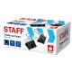 Зажимы для бумаг STAFF ECO, КОМПЛЕКТ 12 шт., 41 мм, 200 листов, черные, картонная коробка, 274034