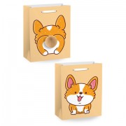 Пакет подарочный (1 штука) 18х10х23 см (M), 'Corgi's Tail', пушистый хвостик, ЗОЛОТАЯ СКАЗКА, 700835