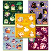 Тетради ДЭК А5 48 л. КОМПЛЕКТ 5 шт. BRAUBERG, скоба, клетка, TWIN-лак, 'AMAZING ANIMALS', 404942