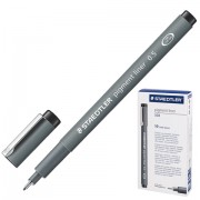 Ручка капиллярная (линер) STAEDTLER 'Pigment Liner', ЧЕРНАЯ, корпус серый, линия письма 0,5 мм, 308 05-9