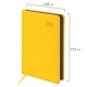 Ежедневник датированный 2026, А5, 138x213 мм, BRAUBERG 'Rainbow', под кожу, желтый, 117082