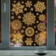 Наклейка для окон, 116 СНЕЖИНОК, КОМПЛЕКТ 4 шт., 30х38 см, металлик, золото, ЗОЛОТАЯ СКАЗКА, 592572