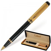 Ручка подарочная шариковая GALANT 'Classic', корпус черный с золотистым, золотистые детали, пишущий узел 0,7 мм, синяя, 140400