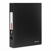 Папка на 2 кольцах BRAUBERG 'Стандарт', 40 мм, черная, до 300 листов, 0,9 мм, 221618