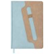 Блокнот А5, 148x218 мм, BRAUBERG 'Assistant', под кожу, 80 листов, держатель, клетка, голубой, 118629