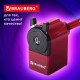 Точилка механическая BRAUBERG 'JET', металлический механизм, черный/бордовый, 222517