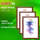 Рамка 21х30 см небьющаяся, КОМПЛЕКТ 3 шт., багет 18 мм МДФ, STAFF 'Grand', цвет итальянский орех, 391332