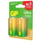 Батарейки КОМПЛЕКТ 2 шт., GP Ultra G-Tech, D (LR20, 13А), алкалиновые, блистер, 13AU-CR2
