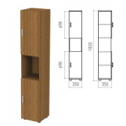 Шкаф полузакрытый 'Канц', 350х350х1830 мм, цвет орех пирамидальный (КОМПЛЕКТ)