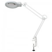 Настольная лампа светильник Леда С20 на струбцине, СВЕТОДИОДНАЯ, 8 Вт, ЛУПА (2/9 раз), белый
