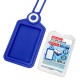 Бейдж вертикальный для пропуска и ID-карт, СИЛИКОНОВЫЙ, 85х54 мм, шнурок 42 см, синий, BRAUBERG, 238902