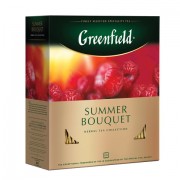 Чай GREENFIELD (Гринфилд) 'Summer Bouquet' ('Летний букет'), травяной, 100 пакетиков в конвертах по 2 г, 0878-09