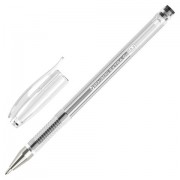 Ручка гелевая BRAUBERG 'EXTRA', ЧЕРНАЯ, корпус прозрачный, узел 0,5мм, линия 0,35мм, 143900