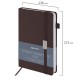 Ежедневник датированный 2026, А5, 138x213 мм, BRAUBERG 'Control', под кожу, держатель для ручки, коричневый, 117122