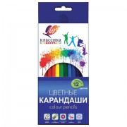 Карандаши цветные ЛУЧ 'Классика', 12 цветов, заточенные, шестигранные, картонная упаковка, 29С 1710-08