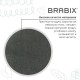 Кресло детское BRABIX 'Fancy MG-201W', с подлокотниками, пластик белый, велюр, серое, 533010