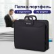 Папка-портфель пластиковая БОЛЬШОГО ФОРМАТА BRAUBERG 'ПОРТФОЛИО' А3 (470х380х130 мм), 3 отделения, черная, 223081