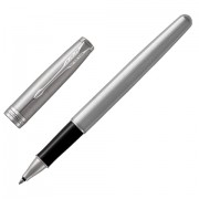Ручка-роллер PARKER 'Sonnet Core Stainless Steel CT', корпус серебристый, палладиевые детали, черная, 1931511