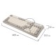 Клавиатура проводная бесшумная USB, 102+98 клавиш, LED-подсветка, SONNEN K620, слоновая кость / серая, 513950