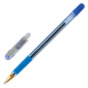 Ручка шариковая масляная с грипом MUNHWA 'MC Gold', СИНЯЯ, корпус тонированный синий, узел 0,7 мм, линия письма 0,5 мм, BMC07-02