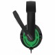 Наушники с микрофоном (гарнитура) DEFENDER Warhead G-300,проводные, 2,5 м, с оголовьем, черные с зеленым, 64128
