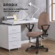 Кресло BRABIX 'Prestige Ergo MG-311', регулируемая эргономичная спинка, ткань, бежевое, 531873