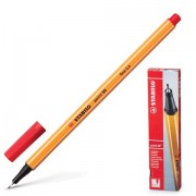 Ручка капиллярная STABILO 'Point', КРАСНАЯ, корпус оранжевый, толщина письма 0,4 мм, 88/40
