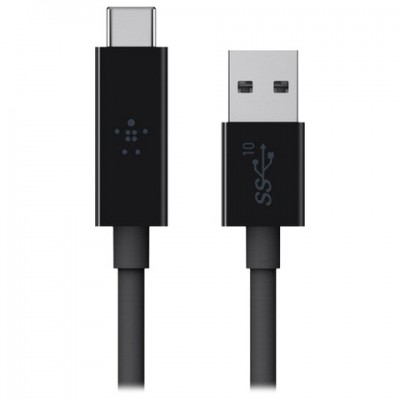 Кабель Type-C-USB 3.1 1 м BELKIN, для подключения портативных устройств и перифирии, F2CU029bt1M-BLK