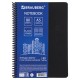 Тетрадь А5, 80 листов, BRAUBERG 'Metropolis', спираль пластиковая, клетка, обложка пластик, ЧЕРНЫЙ, 403398