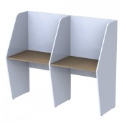 Стол односторонний, 2 места, 'Call-центр', 1654х670х1418 мм, цвет серый/дуб онтарио