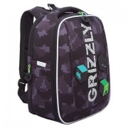 Ранец GRIZZLY анатомическая спинка, с бейджем, для мальчиков, 'CUBES', 36х29х18 см, RAf-593-5/1