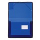 Папка на резинках BRAUBERG, широкая, А4, 330х240 мм, синяя, до 500 листов, 0,6 мм, 227978
