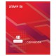 Тетрадь А5, 40 л., STAFF скоба, клетка, офсет №2 ЭКОНОМ, обложка картон, 'СТАНДАРТ', 402644