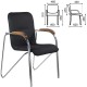 Кресло для приемных и переговорных BRABIX 'Samba CF-103', хром, орех (D-8), к/з черный, собрано, 532756