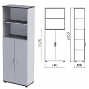 Шкаф полузакрытый 'Монолит', 740х390х2050 мм, цвет серый (КОМПЛЕКТ)