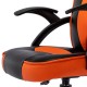 Кресло компьютерное BRABIX 'Shark GM-203', экокожа, черное/оранжевое, 532513