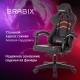 Кресло компьютерное BRABIX 'Shooter GM-123', 2 подушки, экокожа, черное/красное, 533190